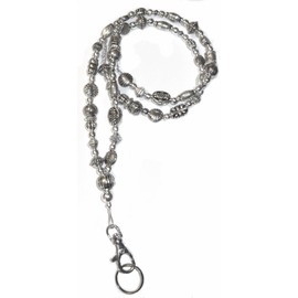 Breakaway Women's Lanyard Strong Beaded Made in USA ID Badge Card Holder Teacher Nurse Cruise Keys Keychain