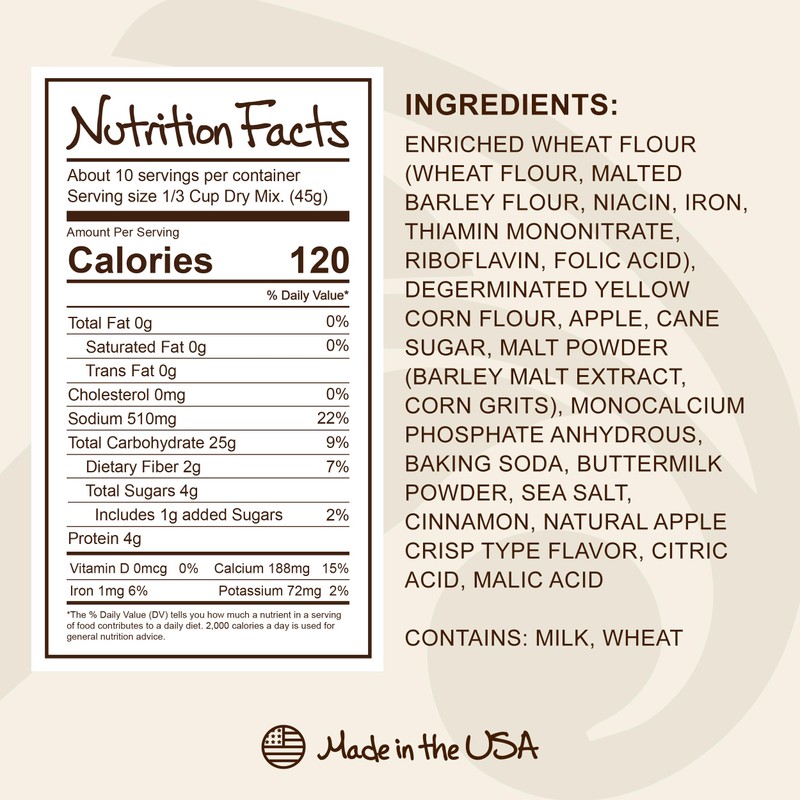 Stonewall Kitchen Cinnamon Apple Pancake & Waffle Mix, 16 Ounces