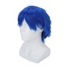 Peluca de Pelo Sintético para Hombre, Corta y Esponjosa, Anime,