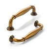 khtumeware 10 Pack 3-1/2 Inch(89mm) Antique Brass Cabinet Pulls Vintage