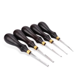 Agatige Leather Edge Fibre, Professional Sandalwood Cutting Chamfering Leather Ski Tool for DIY Leather Crafts (1.3 mm)