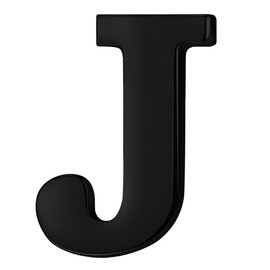 HONEY BEAR Initial Alphabet Letter Lapel Pins Collar Badge Brooches for Mens/Womens Shirt Dress Decoration Black J 0.59inch