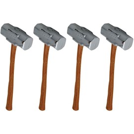 Figures Toy Company Set of 4 Plastic Toy Sledgehammers for 6 Inch Action Figures, Dioramas, Models