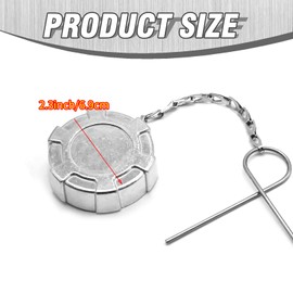 Hoypeyfiy 2-1/4” Diesel Fuel Cap, Replacement for International 4900 1990-2001, Replacement for GMC C6500 2003-2009, Replacement for Ford F Series 600 1984-1998