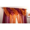 Supplied by Maple Textiles Luxury Voile Tasselled Swag in Maroon,
