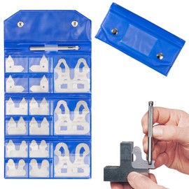 Ezbzyz 26 Pc Radius Gauge Set 0.010'' to 0.500'' Gauges with Holder, 3602-5025