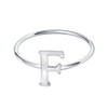 AoedeJ 925 Sterling Silver Stackable Initial Letter Rings Capital Letter