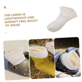 Baluue 2Pairs Clog Shoes Soft Slip Warming Liners for Winter Comfort for Autumn Winter Footwear