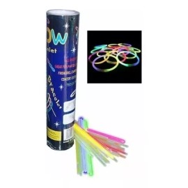 RS Tubo 100 Pulseras Luminosas Fluorescentes Para Eventos