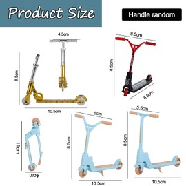 BPTZYLN 6Pcs Finger Scooter Multi-Colored Finger Skateboards Mini Skateboards for Kids Finger Tech Deck Fingerboard Suitable for Finger Training Birthday Gifts