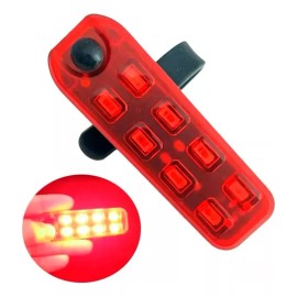 LJK Luz Noche Seguridad Poste Bicicleta Rojo Recargable Paseo