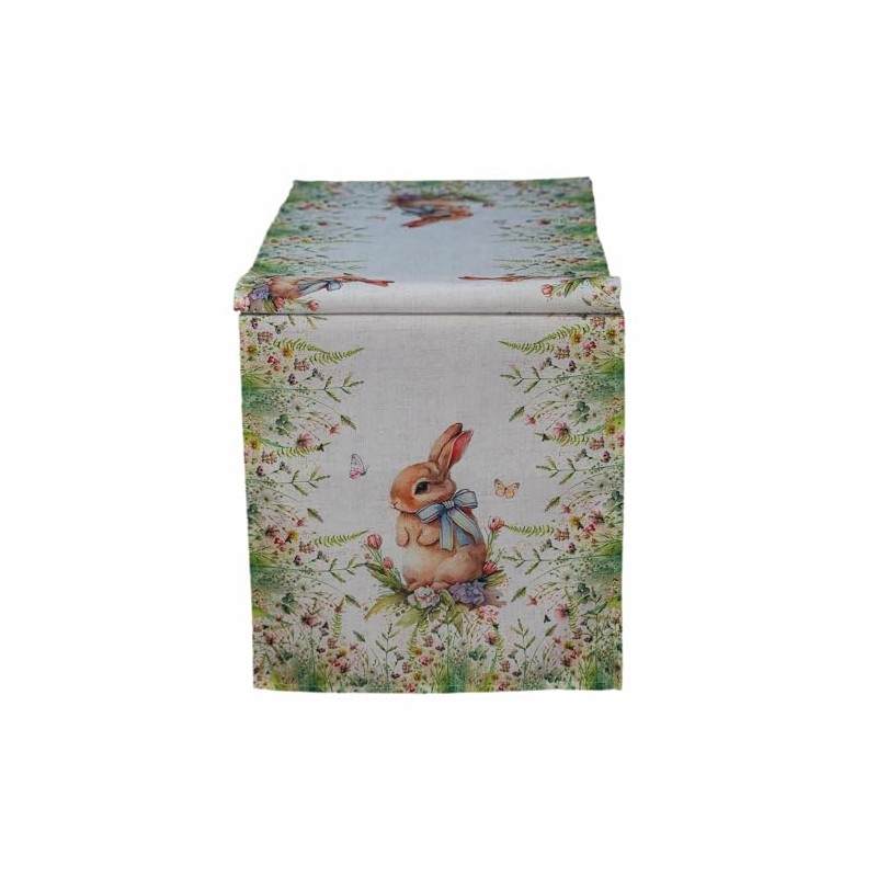 texpot Table Runner 40 x 140 cm with Print Bunny