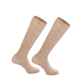 Cheroma Oktoberfest Socks for Men Long German Bavarian Lederhosen Socks (Tan, L/XL)