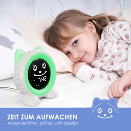 FiveHome Alarm clock, children's sleep trainer, children's alarm clock, digital with 11 colours, night light, timer, snooze function, gift for girls and boys
