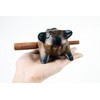 Guiro music percussion instruments wooden sound block animal croaking Pig