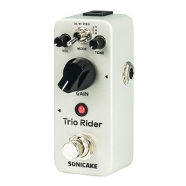 SONICAKE Overdrive Guitar Pedal, Mini Centaur Classic Overdrive Effects Pedal Analog for Electric Guitar and Bass, 3 Legendary Sounds, Buffer Bypass - Trio Rider