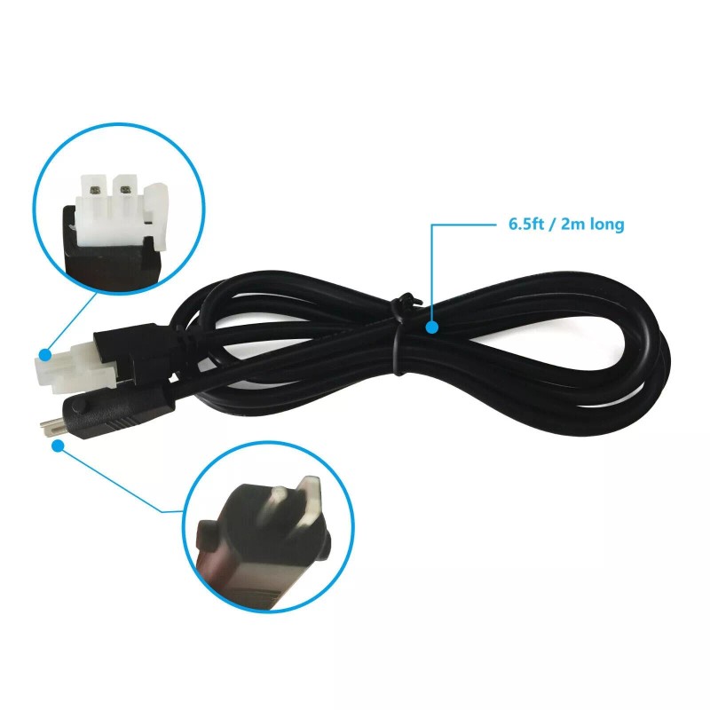Tempur-Pedic Tempurpedic Power Prong, Adjustable Base Input Power Cord 6.5ft