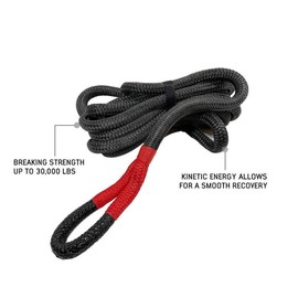 OVS Brute Kinetic Recovery Strap 1" x 30" With Storage Bag Gray/Black