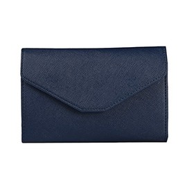 TDA Travel Wallet RFID Blocking Passport Cover Boarding Pass Clutch Card Purse Holder (US Passport Size, Navy Blue)