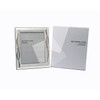 6x8-inch Two Tone Design Silver Plated Picture Photo Frame Stands/Hangs