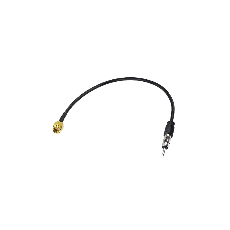 RedYutou SMA Male to DIN Plug AM/FM Male Adapter RG174