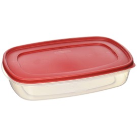 Rubbermaid Plastic Easy Find Lid Food Storage Container, 1.5 Gal, 1777163 set of 2