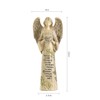 Resin Religious Garden Statue Standing Angel with Bird Statuary for