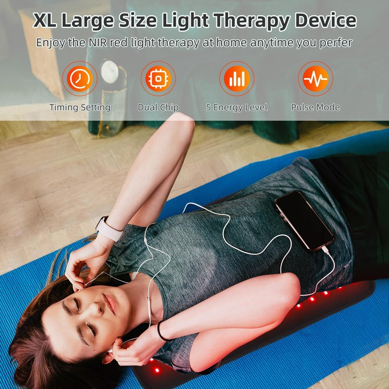 bonodave Red Light Therapy for Body, 19.8" x 12" Infrared