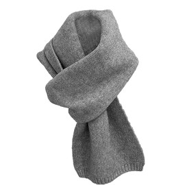 amokk Solid Winter Scarf for Girls Women Cold Weather Fashionable Knit Scarves (Dark Grey)