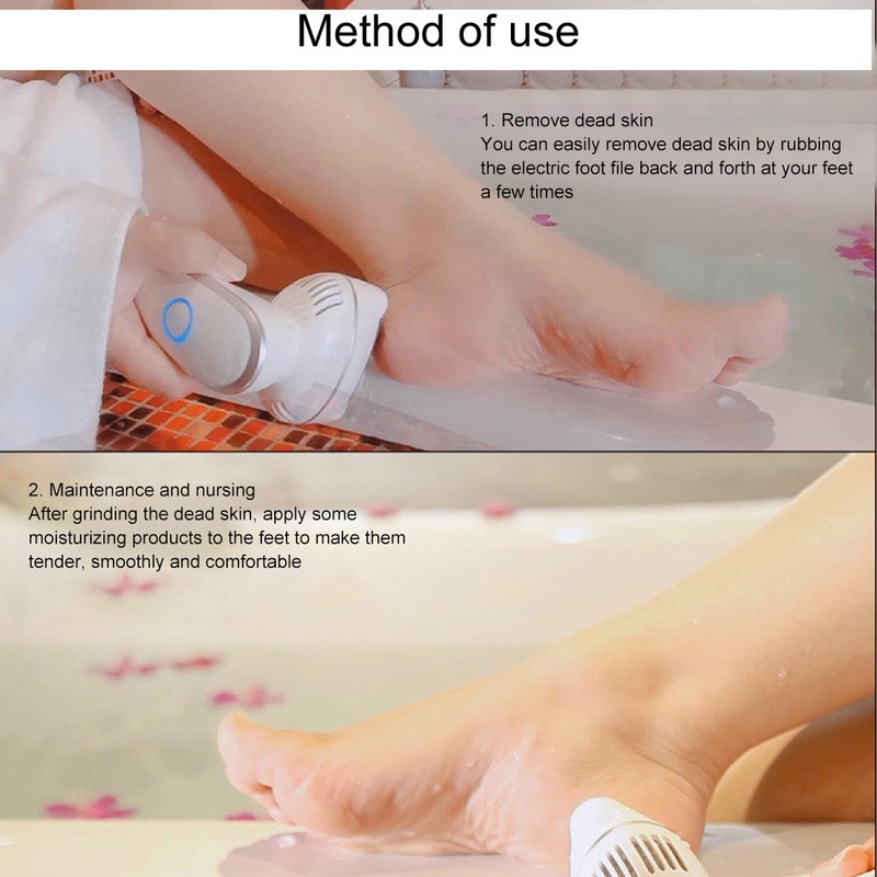 Electric Foot File Callus Remover Waterproof Adjustable Dead Skin Remover