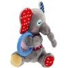 Gigwi Plush Friends Squeaker And Ring Elephant For Puppies And