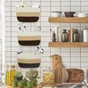 TeoKJ Over the Door Hanging Basket, 3-Tier Woven Cotton Wall-Mounted