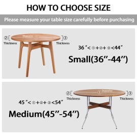 Eiuflka Round Tablecloth Fitted Elastic Tablecloths Indoor Outdoor Washable Reusable Rou