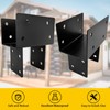 DEVALLEY 4pcs T-Shaped Cap Tie Post Brackets,Horizontal Contector Bracket with