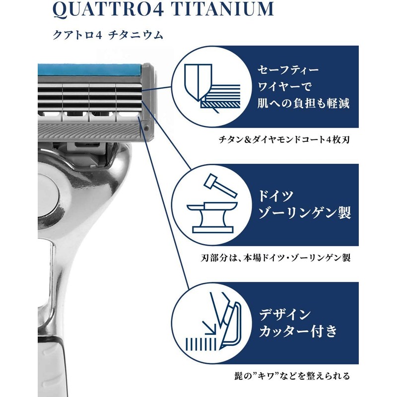 Schick Schick Quattro 4 Titanium Holder (with blade + 1