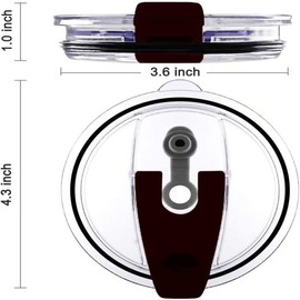 2 pcs Tumbler Replacement Lids,Spill-proof Splash Resistant Straw-friendly Cover,BPA Free & Straw Friendly (30 OZ pure color, pink&yellow)