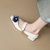 LOVEF 2 Pcs Pearl Flowers Shoe Clips Exquisite Rhinestone Shoes
