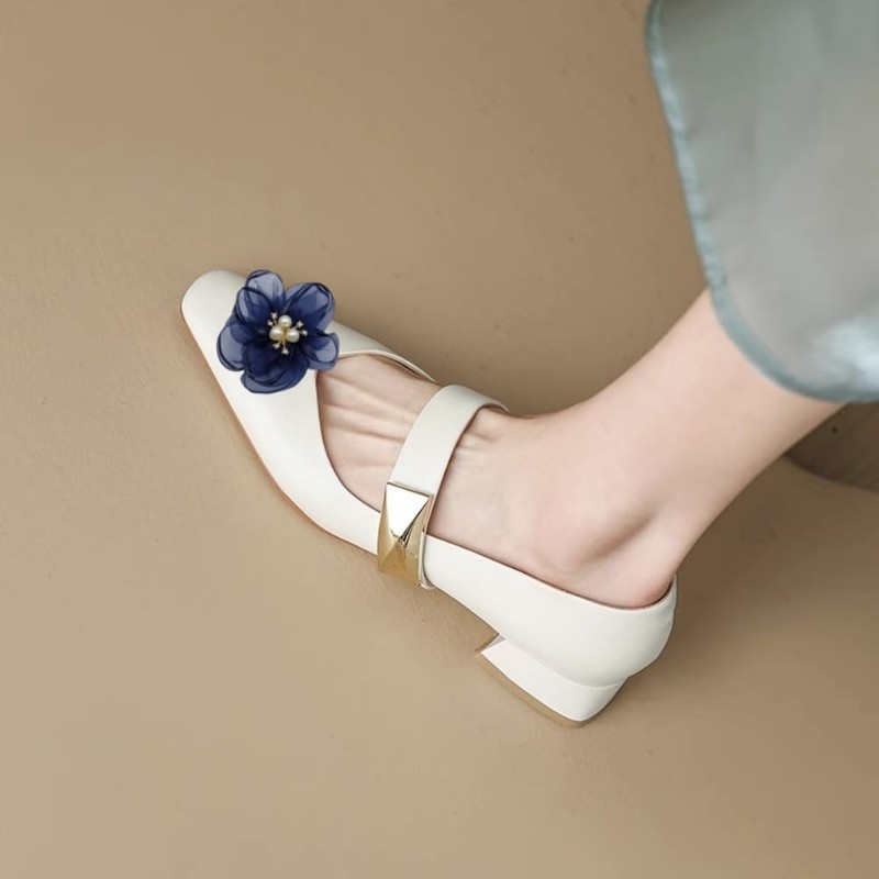 LOVEF 2 Pcs Pearl Flowers Shoe Clips Exquisite Rhinestone Shoes