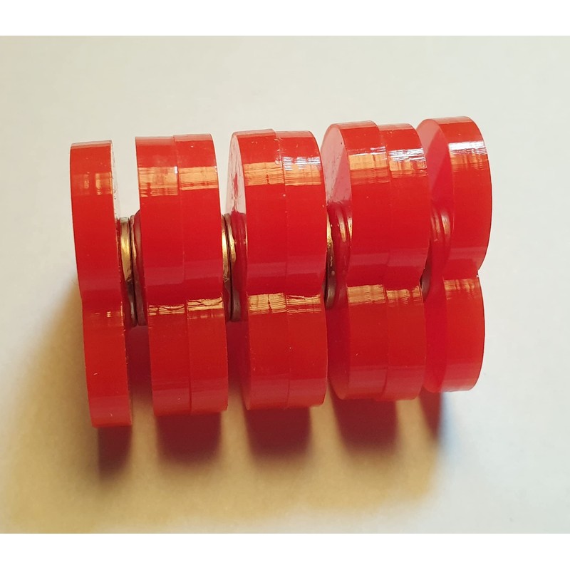 8 Pcs Small Red Acrylic Love Heart Fridge Magnets |