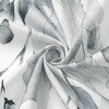 Gibelle Grey Eucalyptus Shower Curtain, Watercolor Plant Leaves with Floral