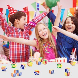 Mini Cube Puzzle Toys Party Favors for Kids, 48 Pcs Mini Cube 1.38in 3x3 Magic Cube Toy for Classroom Prizes School Rewards for Students, for Birthday Party Favors & Goodie Bags Stuffers