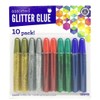 Assorted Glitter Glue Sticks, 10 Pack