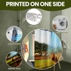 puuiui Funny Cat UFO Shower Curtain, 70x72 Inch