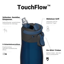 Sparrow TouchFlow Tritan Water Bottle, BPA-Free, Leak-Proof Sports Bottle, Drinking Bottles with Straw for Sports, Outdoors, Lightweight, Sustainable