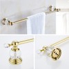 WOLIBEER Gold Bathroom Accessories, Brass Crystal Towel Bar Set Toilet