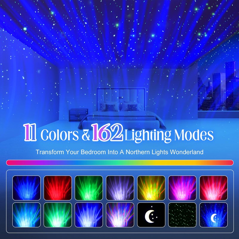 Galaxy Star Projector with 162 Lighting Modes & Remote Control