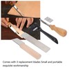 Metal Leather Skiver Set Easy Cutting Incisive Curved Handle Safety