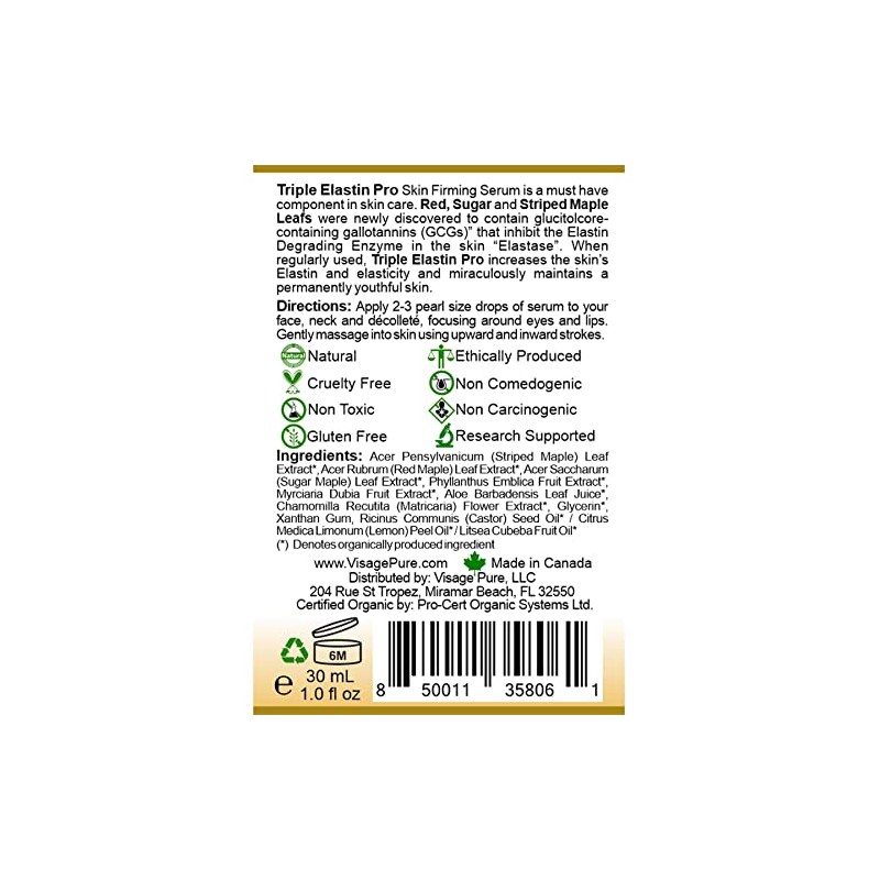 Triple Elastin Pro - Sérum Facial Reafirmante Con Elastina -