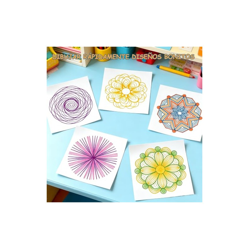 Juego de Dibujo de Espirografía, Kit de Arte en Espiral