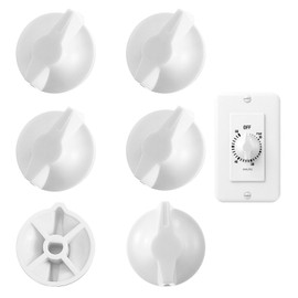 6Pcs Timer Knob Replacement, Timer Switch Knob Compatible with Intermatic - 146MT574, Timer Switch Parts FD Series Spring Wound Timers Timer Switch for Wall Timer Bathroom Fan Light Compatible